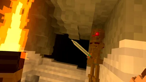 Starworn screenshot: skeleton-torch-cave